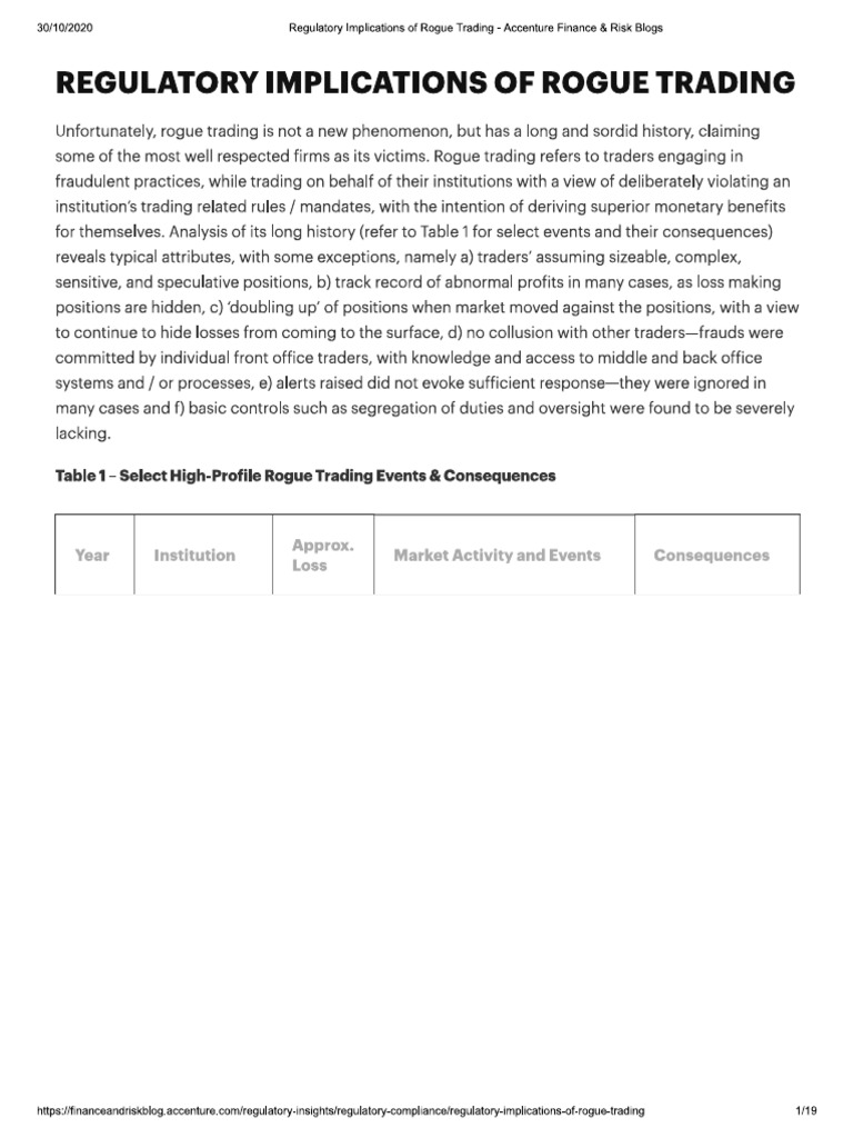 Accenture Conduct Risk | PDF