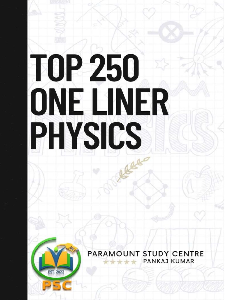 1671032800829physics top 250 one liner paramountpsc pdf