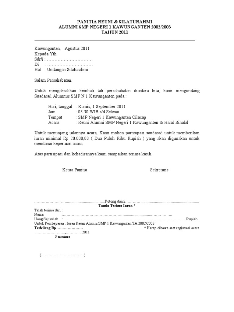 Featured image of post Contoh Proposal Reuni Smp 23 contoh cover proposal skripsi kegiatan penelitian