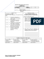 Activity Sheets in Science 10 W1