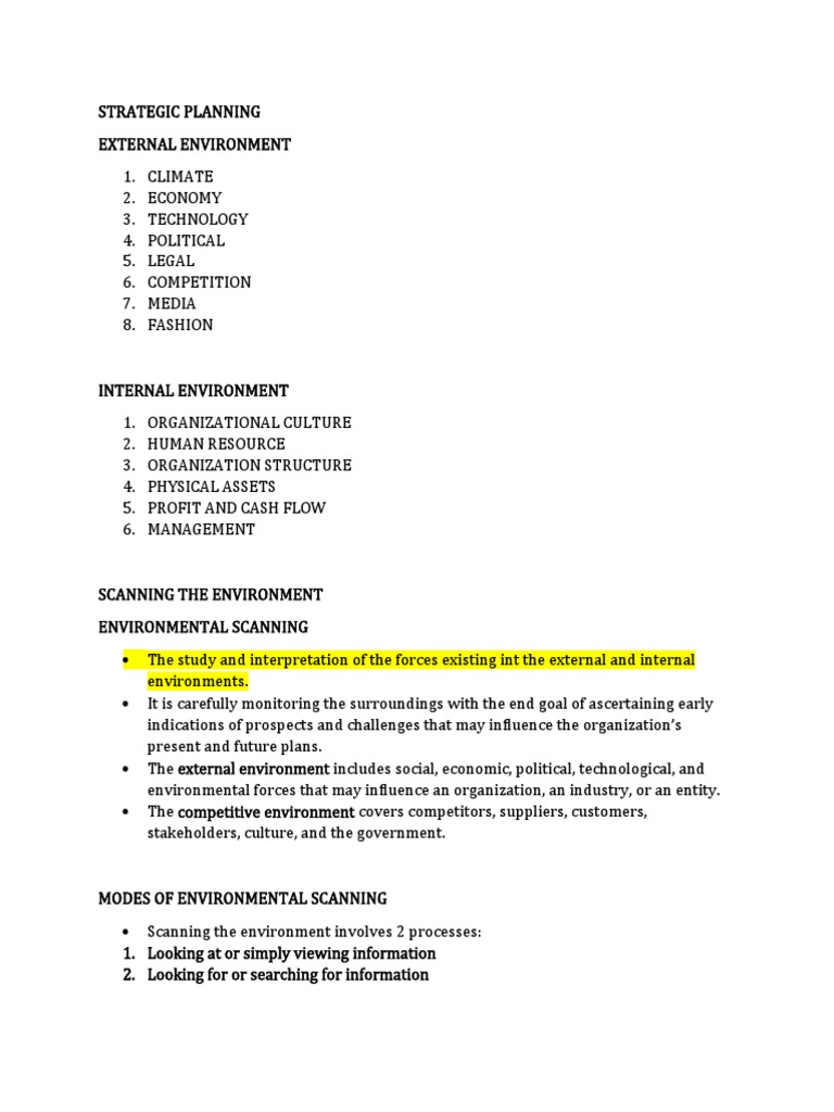Internal and External Environment Analysis | PDF | Business | Economies