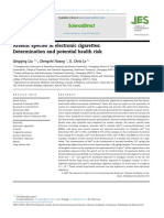 Arsenic Species in Electronic Cigarettes - Determination and Potential Health Risk