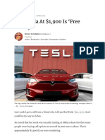 Why Tesla at $1,900 Is Free Money'