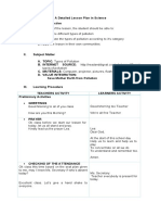 Pdfcoffee Com A Detailed Lesson Plan in Science Pollution PDF Free