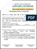 Cover Page For Practical File and Certificate For Practical File