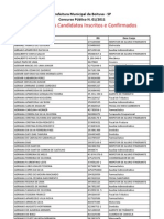 04 - Relação Dos Candidatos Confirmados para o Concurso Público