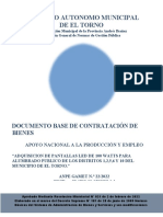 Gobierno Autonomo Municipal de El Torno: Documento Base de Contratación de Bienes
