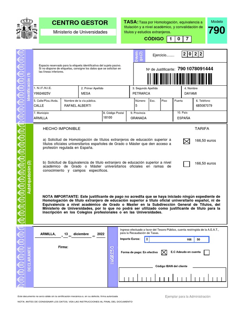 Tasa 107 modelo 790 actualizado descargar gratis pdf educaci n m s