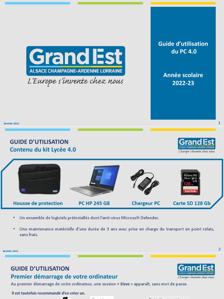 Guide d'utilisation PC 4.0 - Rentrée 2022 | PDF | Microsoft Windows ...