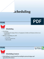 Scheduling and Sequencing