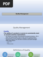 Quality Management - Statistical Process Control