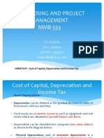 HANDOUT - Cost of Capital - Depreciation and Income Tax