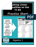 Graphing Linear Inequalities On The TI-84: Practice Sheet