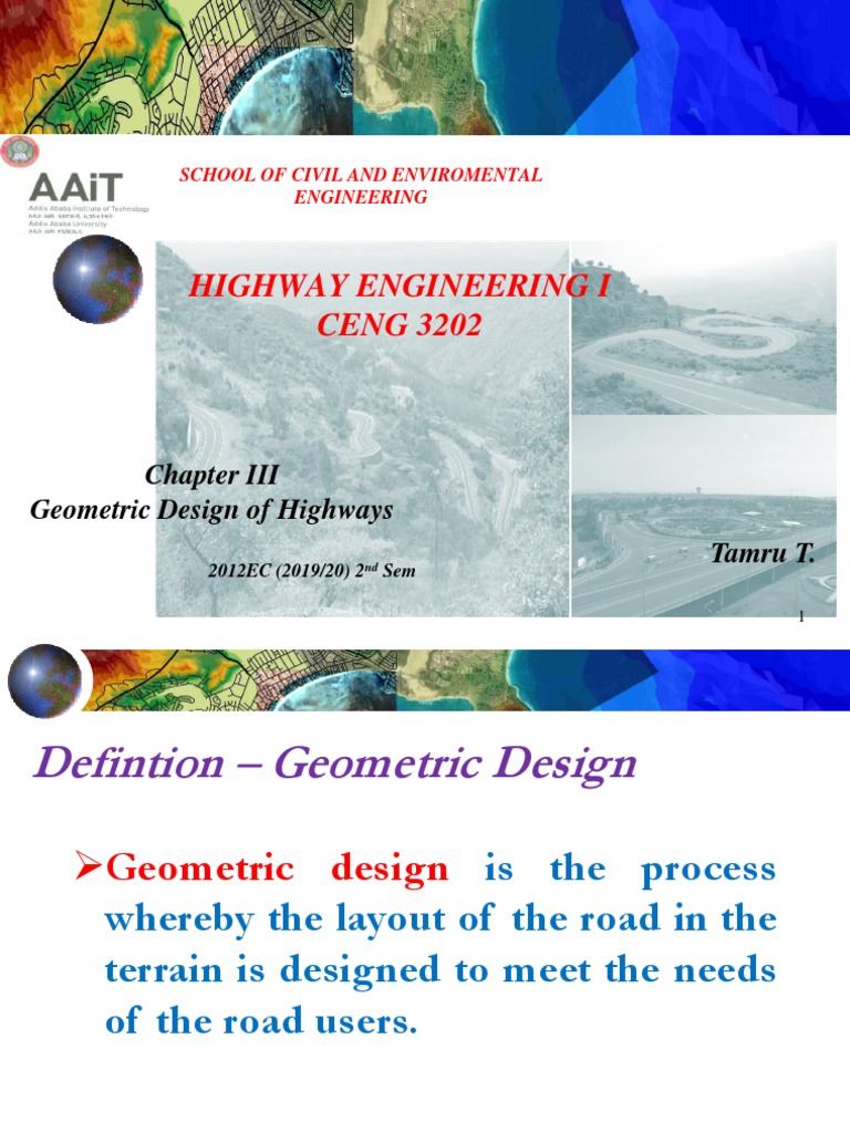Geometric Design in Highway Planning | PDF | Road | Traffic