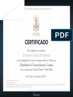 Certificado de Curso de Mentalidade de Desenvolvimento Contínuo