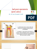 Sensibilidad Post Operatoria