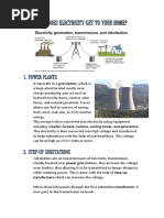 Electricity Generation and Distribution Process | PDF | Electric Power ...