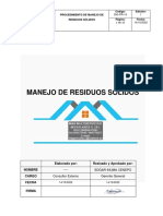 Sig-Pr-14 Manejo de Residuos Sólidos