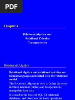 Relational Algebra and Relational Calculus