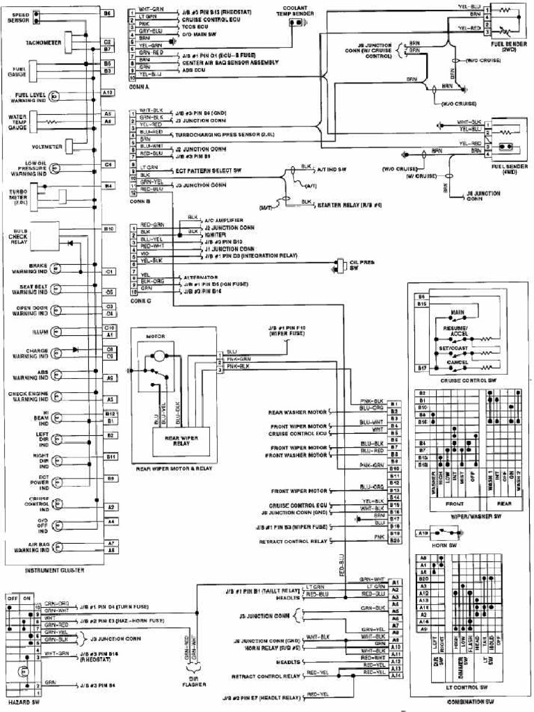 1991 Toyota Celica Instrument Cluster Wiring Diagram PDF