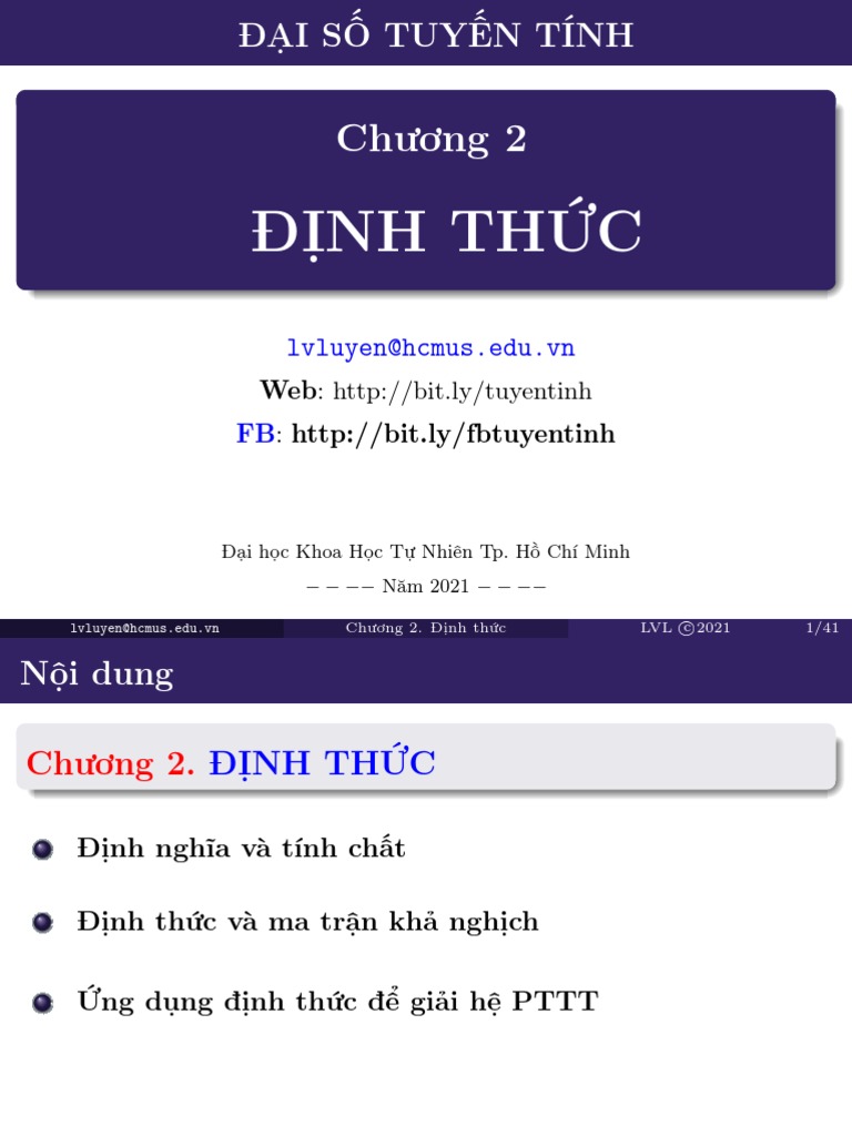 Slide Chuong 2 Dinh Thuc | PDF