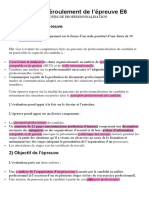 E6 - PARCOURS DE PROFESSIONNALISATION (Présentation)
