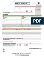 PDF Fiche de Renseignement 2019 PDF Dynamique Modifiable