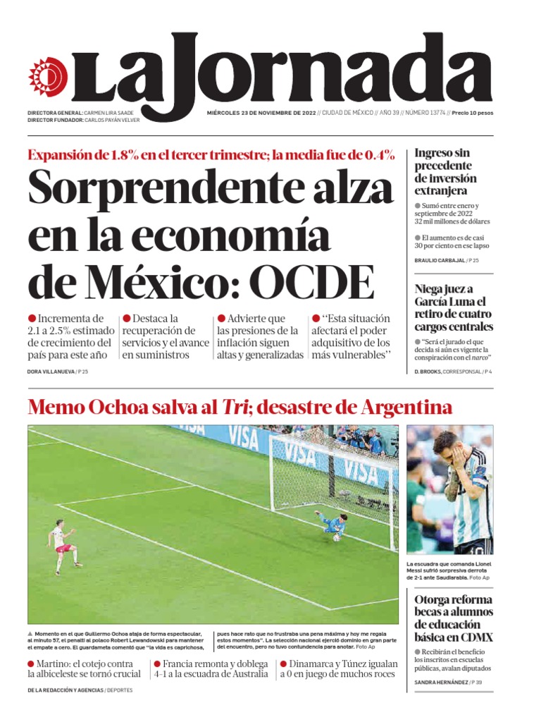 2022 11 23 Sorprendente Alza en La Economa de Mxico OCDE | PDF | Gobierno
