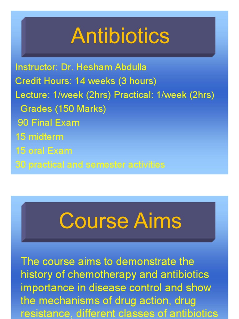 Antibiotics Hand Out Full Page PDF Penicillin Antimicrobial