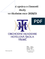 Výroční Zpráva o Činnosti Školy Ve Školním Roce 2020/21: Mgr. Kamil Novák