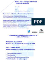 Procedimentos para Gerenciamento de Areia de Fundição