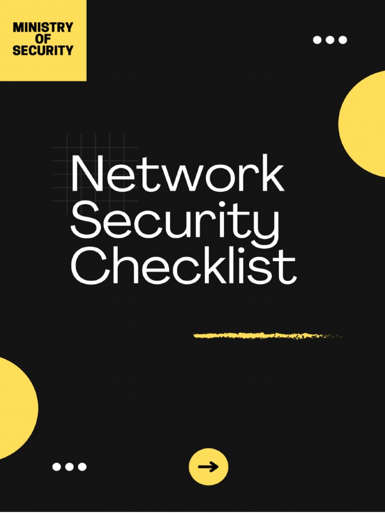 Network Security Checklist Pdf Router Computing Internet