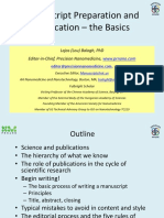 Manuscript Preparation and Publications Balog