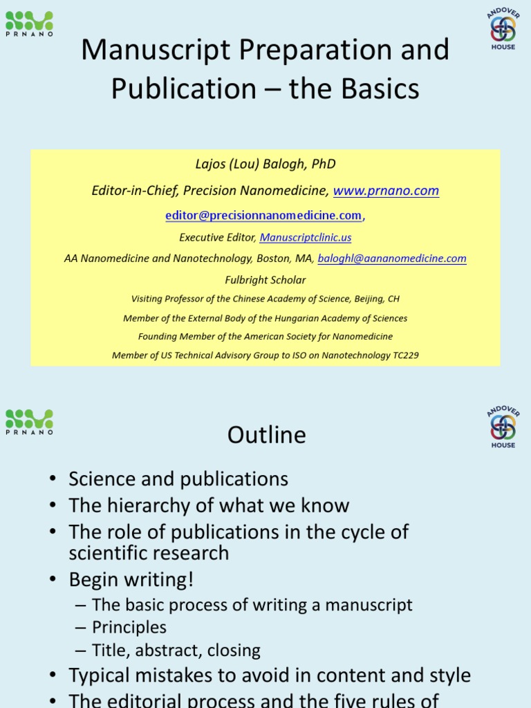 Manuscript Preparation Essentials | PDF | Data | Experiment