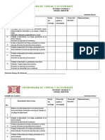 Cronograma de Tareas y Actividades