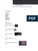 Listado de Programas