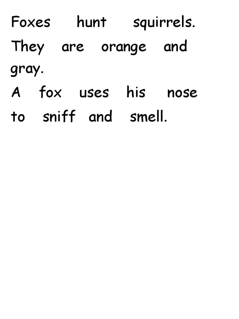 Foxes Hunt Squirrels PDF