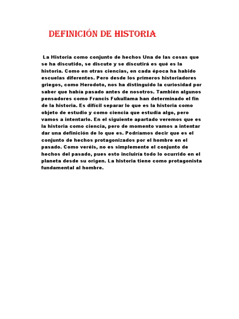 Definici n de historia pdf