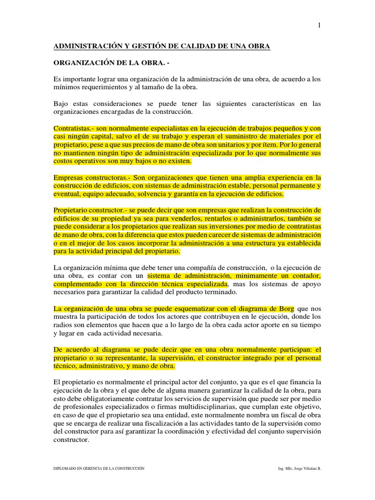 Gestión de Calidad en Obras Civiles | PDF | Calidad (comercial) | Iso 9000