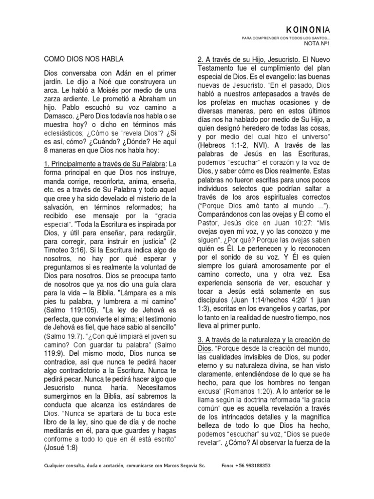 Cómo Dios Nos Habla Hoy | PDF | Jesús | Dios
