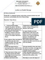 Fundal Massage Procedure and Checklist