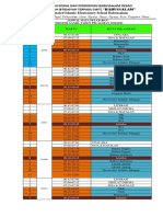 Roster Pelajaran Kelas 2B Semester Genap