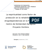 La Espiritualidad Como Factor de Protección en La Rehabilitación de Drogodependencias en La Fundación Centro de Solidaridad Zaragoza: Proyecto Hombre