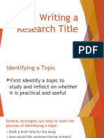 Writing A Research Title