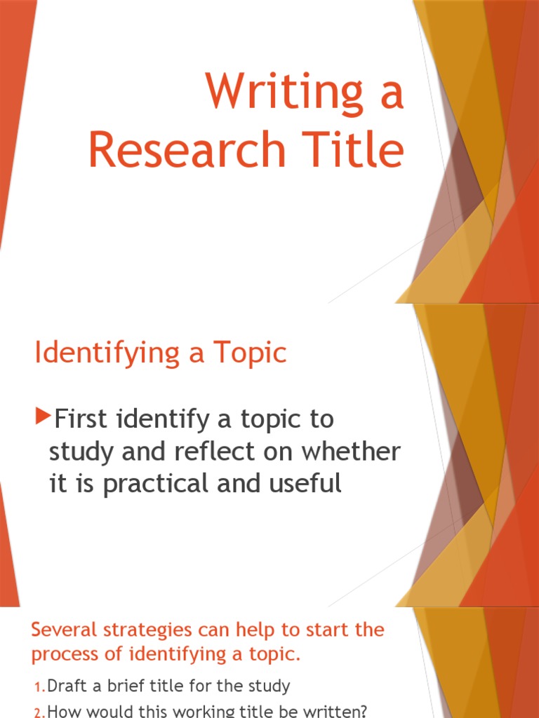writing a research title