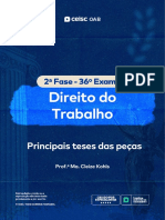 Direito do Trabalho: principais teses para petições, contestações e recursos