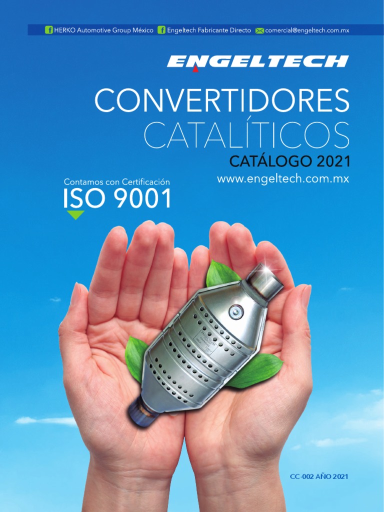 Catálogo Convertidores Catalíticos Engeltech PDF Oxígeno Vehículos