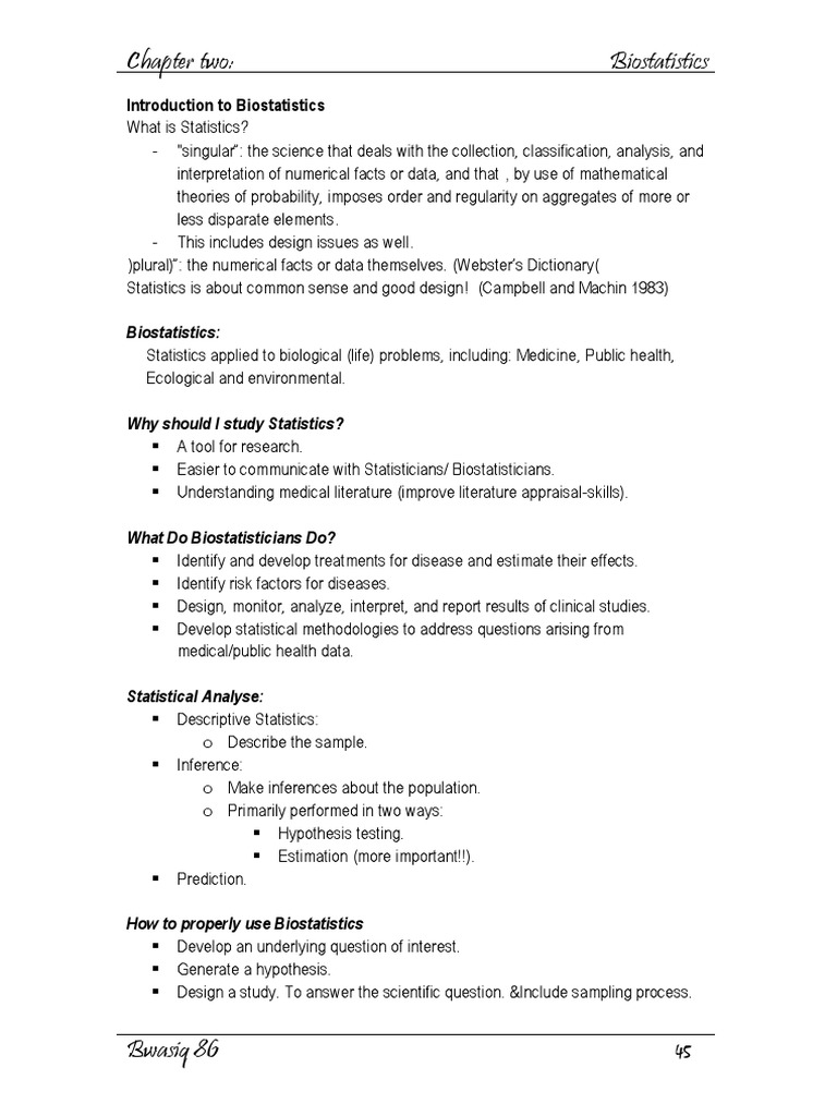 Introduction to Biostatistics | PDF | P Value | Statistics