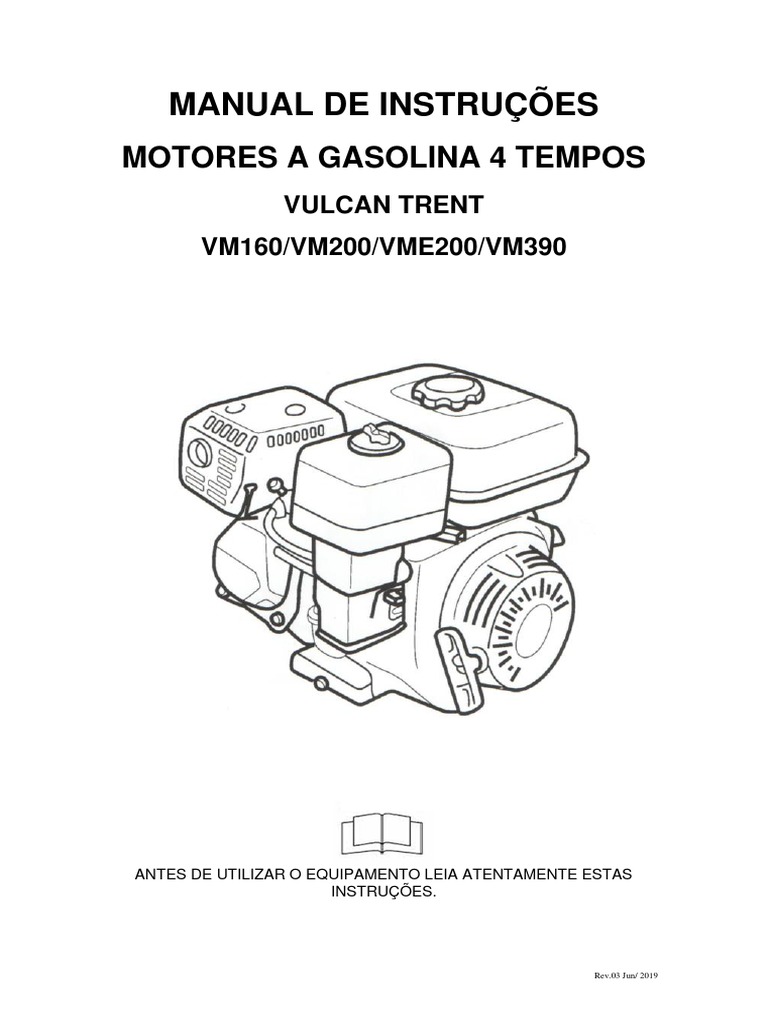 Manual do Motor Estacionário Vulcan 4T | PDF | Motores