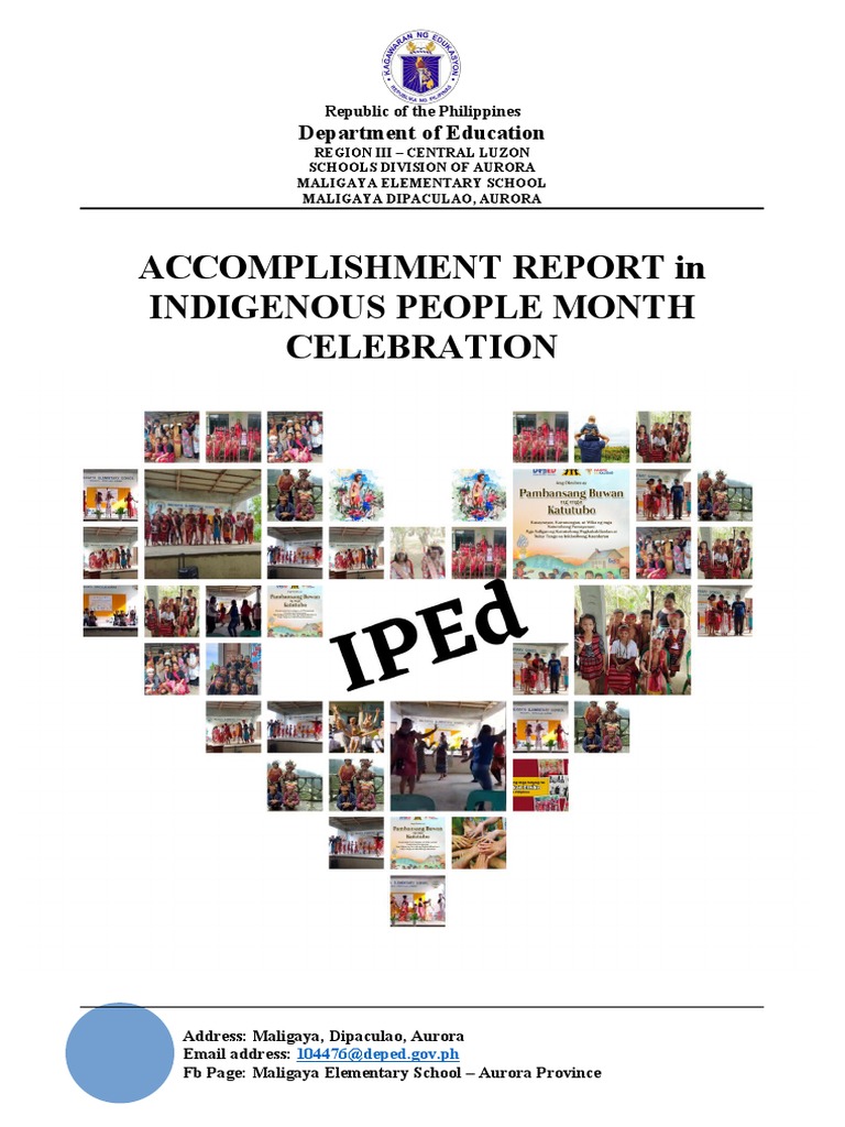 Accomplishment Report: IP Month Celebration | PDF | Philippines | Ethnicity